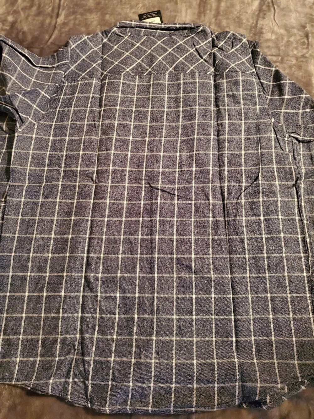 Mens PX Blue Long Sleeve Button Down Shirt Plaid NWT Medium - Picture 3 of 16
